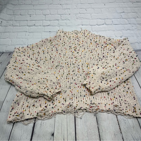 Bird & Vine Black Label Confetti Knit Sweater Pullover - Picture 4 of 9